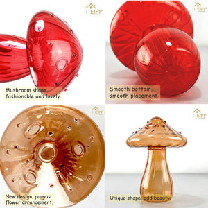 Produits tendance pour la maison, nouveaux arrivages <span class=keywords><strong>2023</strong></span>, nouveauté, <span class=keywords><strong>parfum</strong></span>, bouton de fleur unique, vase en verre en forme de champignon pour la décoration - Product Image 4