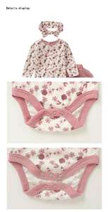 Conjunto de Ropa <span class=keywords><strong>para</strong></span> Bebé Niña de 0 a 2 Años, Mono con Estampado Triangular, Manga Larga, Algodón - Product Image 2