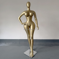 Mannequin en fibre de verre africain pour femmes BBL Curvy Black Matte Full Body Plus Size Female Mannequin avec jambes droites