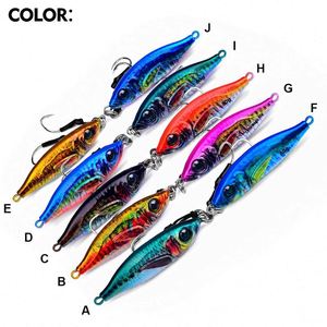 Leurre de pêche Topline 30G/40G/60G/80G, 10 couleurs, yeux 3D réalistes, corps de poisson réaliste, jig à coulée <span class=keywords><strong>rapide</strong></span> - Product Image 2