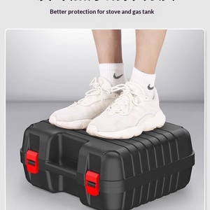 Draagbare buiten gascassette kookset met gasfles voor kamperen & veldgebruik, klaar voor het koken van warme gerechten - Product Image 3