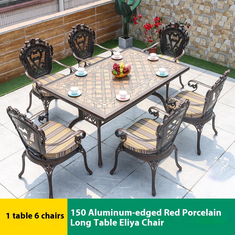 6 chaises elia table longue grain de bois 150cm
