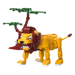 T2020 Animal Lion <b>Building</b> <b>Blocks</b> Cross-border Transformable Model Assembly Giraffe Toy Ornament for Elementary School Students - Product Image 2