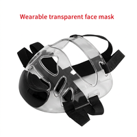 Masque facial transparent détachable en PC pour la vente en gros, avec casque de Taekwondo, Karaté, Boxe, absorbant les chocs pour l'entraînement et le sparring