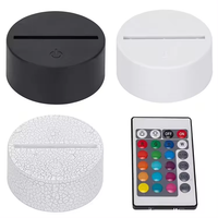 Vente en gros de support de lampe à LED lumineux 3D support de lampe à LED RVB acrylique pour veilleuse LED 3D ABS