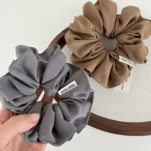 Nouveau gros Vintage français couleur crème grands chouchous cheveux <span class=keywords><strong>cravate</strong></span> pour femmes dames à la mode intestin coiffure corde bijoux cadeau - Product Image 4
