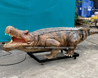 Crocodile animalier en stock, taille de vie pour marcher, animaux artificiels, modèle pour parc de Zoo