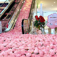 QiYing Victory Sofort lieferbare Rosen-Wasserfall-Kunstseidenblumen, 3D-gedruckte, fotoreife dekorative Blüten, Großhandel verfügbar