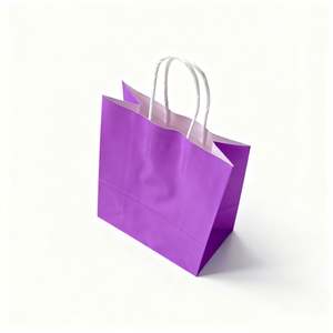 Sacs de shopping en papier kraft personnalisés de haute qualité KM, échantillon gratuit, différentes tailles et logos pour l'utilisation alimentaire - Product Image 2