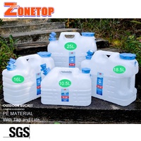 Échantillon Gratuit - Contenant d'Eau en Plastique à Large Ouverture pour Camping en Plein Air avec Robinet - 5L, 8L, 10L, 12L, 15L, 18L, 20L, 22L, 25L