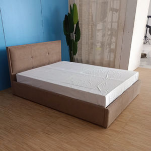 เตียงนอนหุ้มผ้าหรูหราขนาดควีนไซส์ พร้อมหัวเตียงบุผ้าอย่างดี ขายดี - Product Image 4