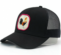 Topi Baseball 5 Panel Bordir 3D Motif Hewan Trendy Custom TOPCAP, Model Trucker dengan Bagian Belakang Berjaring