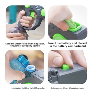 Pistolet électrique 2-en-1 à double fonction : pistolet à eau et pistolet à <span class=keywords><strong>bulles</strong></span>, jouet d'été pour enfants pour l'extérieur - Product Image 3