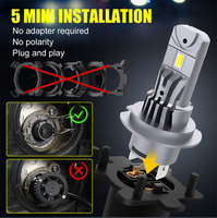 Ampoule de phare LED H4 H7 H11, 6500K, blanc, 12V, 24V, Super lumineuse, pour voiture et moto