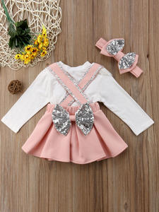 Kids Solid Clothing Sets Baby Clothes <b>Girls</b> <b>Skirts</b> and Top Suit With Lace Design of China - Product Image 4