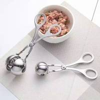 Alat Pembuat Bakso Klip Pembentuk Bakso Isi Anti Lengket untuk Pemula Sendok Masak Stainless Steel
