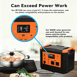 Generador <span class=keywords><strong>Solar</strong></span> Portátil de Iones de Litio 1008Wh LiFePO4, Onda Sinusoidal Pura, <span class=keywords><strong>Panel</strong></span> Silencioso, Controlador MPPT, Enchufe EU/US, <span class=keywords><strong>Linterna</strong></span> de 300W - Product Image 3