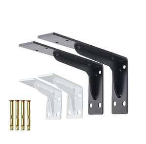 2pcs Heavy Duty Wall <strong>Brackets</strong> 30x30mm <strong>Black</strong> Iron <strong>Shelving</strong> <strong>Brackets</strong> - Product Image 5
