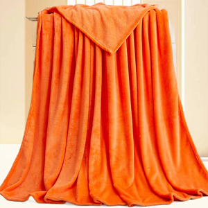 Winter Fleece Throw <b>Blanket</b> Polyester Plain Knitted Flannel <b>Blanket</b> for Bedding - Product Image 2