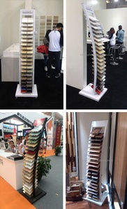 Tùy chỉnh hiện đại kim loại thác thạch anh đá gạch Mẫu hiển thị đứng với lụa màn hình logo sơn tĩnh điện dễ dàng lắp ráp - Product Image 6