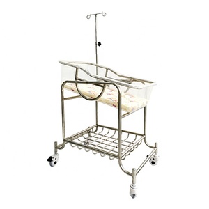Cuna de Alta Calidad para Bebés, Cuna de <span class=keywords><strong>Hospital</strong></span> para Recién Nacidos, Cuna Ajustable con Ruedas Silenciosas y Cesta de Almacenamiento - Product Image 4