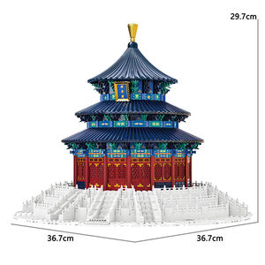 Wange 5222 Salón de Oración de Pekín para Buena Cosecha, Modelo de Bloques, Adorno, Juego de Construcción Educativo, Juguete de Plástico - Product Image 5