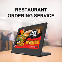 Pantalla táctil OEM en forma de L de 10,1 pulgadas, Analizador de comentarios de clientes para restaurante, pedido rj45 opcional, POE, NFC, escritorio, tableta android