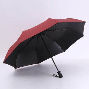 Parapluie pliant classique promotionnel avec logo personnalisé, ouverture entièrement automatique, armature en fibre de verre, design coupe-vent pour cadeaux d'affaires - Product Image 6