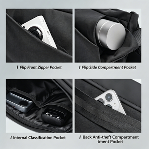 840D Cordura Nylon Umhängetasche mit Mehreren Taschen für Outdoor und Urban, Funktionale Schultertasche für den Alltag - Product Image 5