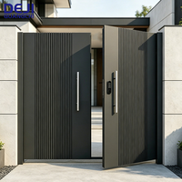 Portails battants automatiques de haute qualité pour allée, clôture de jardin en aluminium, portail d'entrée en aluminium