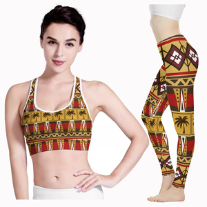 Conjuntos de Yoga elásticos de África, pantalones elásticos y sujetadores, ropa de entrenamiento, deporte, gimnasio, cintura alta, Ieggings, traje de Yoga personalizado para mujer - Product Image 2