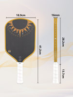 Raquette de pickleball professionnelle Influence VS-HELIOS pour adolescents, approuvée aux États-Unis, en fibre de carbone T700, noyau en nid d'abeille PP