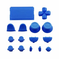 Kit de boutons de couleur unie, pièces de rechange pour manette PS4 JDS-040, manette de jeu en plastique, pièces de rechange abondantes, 15 pièces/ensemble