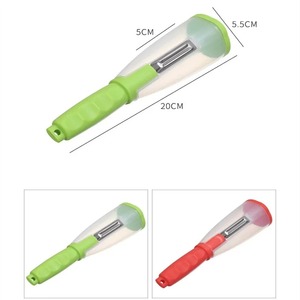 Éplucheur multifonctionnel avec rangement intégré, couteau à éplucher les légumes et les fruits, outils de cuisine - Product Image 4