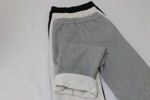 Ensemble de pantalon en molleton pour <span class=keywords><strong>femme</strong></span> de haute qualité, pantalon large à cordon de serrage, doublure chaude, streetwear décontracté d'hiver, survêtement - Product Image 5