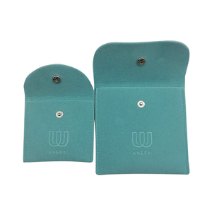 DEQI Customized Eco-friendly Durable Velvet Jewelry <b>Pouch</b> Jewellery Packaging Flap <b>Pouch</b> Gift Bag for Rings Earrings Necklaces - Product Image 6