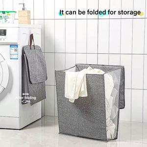 Custom Logo Wall Hanging Laundry <b>Storage</b> Basket Dormitory <b>Collapsible</b> Laundry Baskets for Clothing - Product Image 1