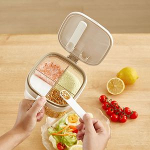 Custom Logo Packaging 4 Grids Cooking Seasoning Dispenser Household BBQ Moisture-Proof <b>Spice</b> <b>Jar</b> Set for Pepper Herbs - Product Image 1