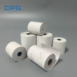 Rollo de Papel Térmico para Recibos de Grado Industrial, Impresión Trasera Sensible al Calor, Bajo Polvo, 57x45mm, 55gsm - Product Image 1