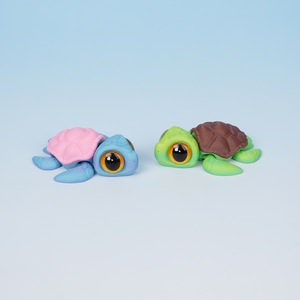 2026 Gzyuyou Aimants de réfrigérateur tortue en PLA imprimés en 3D, série sur le thème de l'océan, ornements animaux à grands yeux, mini-jouets créatifs - Product Image 2