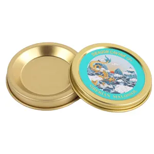 10g/20g/30g/50g/100g/125g/250g/500g Wholesale Food Grade Tinplate Metal Box Gift Packaging Tin Can For Caviar Special Food