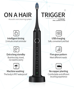 Ensemble de têtes de <span class=keywords><strong>brosse</strong></span> interchangeables pour adultes et enfants <span class=keywords><strong>brosse</strong></span> à dents électrique douce domestique IPX7 <span class=keywords><strong>brosse</strong></span> à dents électrique sonique de voyage - Product Image 4