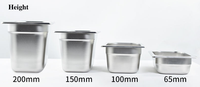 Prix de gros Style européen Gastronorm Pan en acier inoxydable 201 taille standard 1/4 GN Pan Container