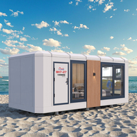 Bunker de survie, maison en acier, villa modulaire avec construction rapide, alimentée à l'énergie solaire, équipée de systèmes de purification de l'air et de l'eau