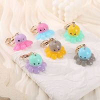 Porte-clés Pieuvre Mignonne Lumineuse en Acrylique, Breloque de Sac Esthétique, Pendentif de Sac à Dos, Mini Cadeau pour Couples et Filles