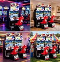 Machine de course Mario Kart Arcade GP DX, simulateur de jeu commercial à monnayeur pour deux joueurs, équipement de parc d'attractions en métal