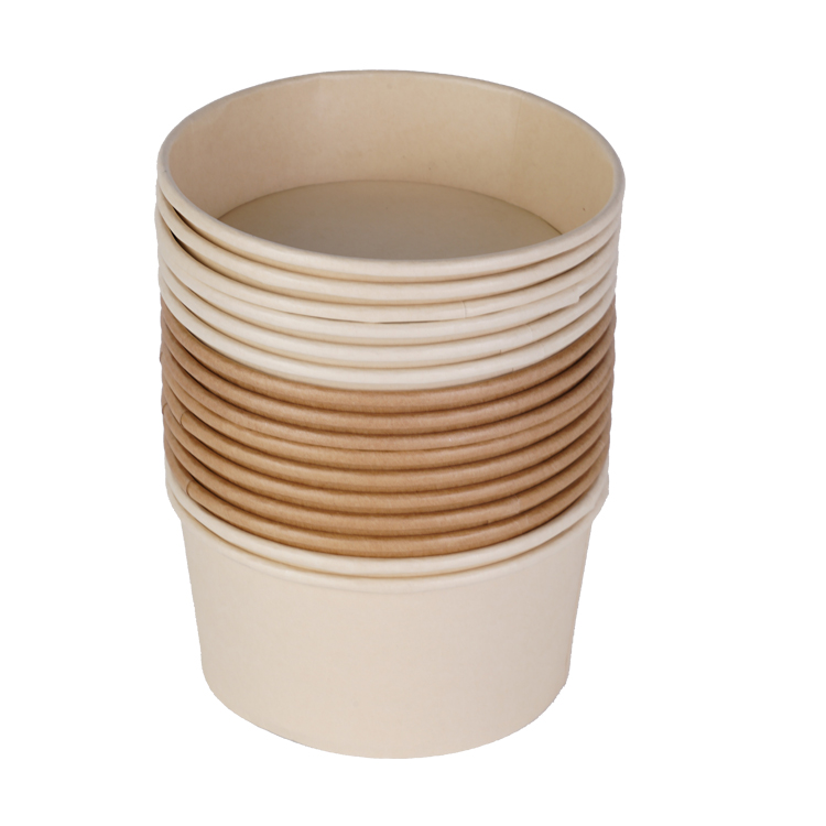 Eco-friendly disposable salad bowl kraft paper bowl for o<i></i>nce time disposable bowl for takeout