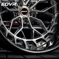 Rines EVOR de Fibra de Carbono Forjada 5x130 5x114.3 de 16 a 26 Pulgadas, Rueda de Aleación Cóncava Profunda para Autos Deportivos de Lujo Urus