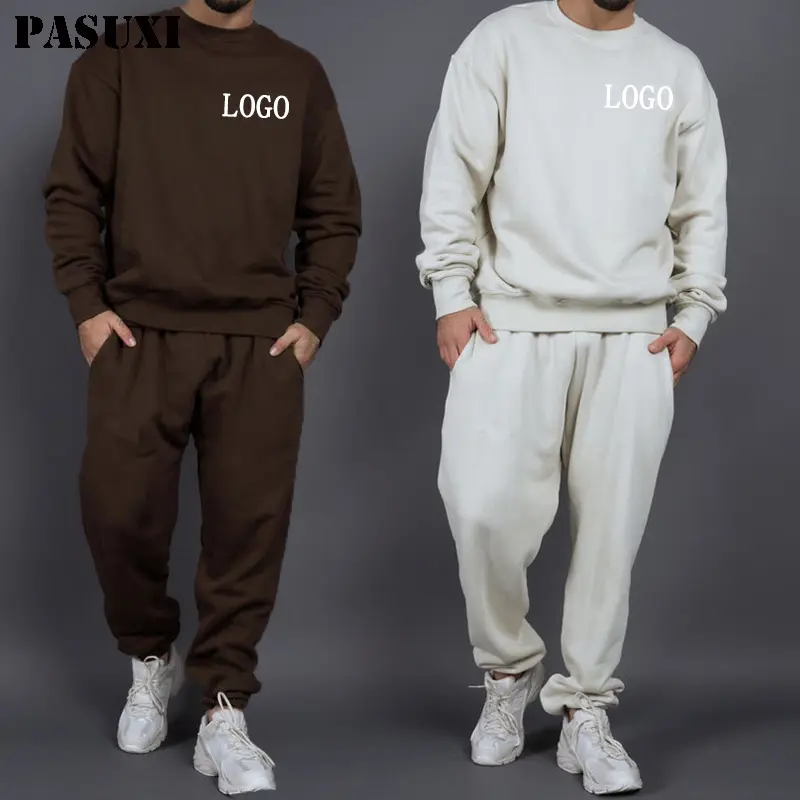 PASUXI özel eğitim Sweatsuits boş iki parçalı spor eşofman giysi Nikeeliedly spor eşcinsel erkekler Jogger eşofman takımları Out