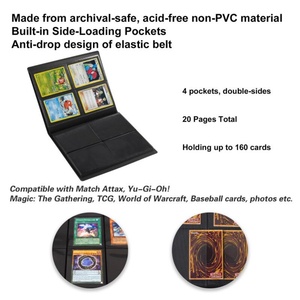 Premium <b>Plastic</b> Trading Card Binder 4 <b>Pockets</b> Durable PVC/Cloth Cover Screw Binding for TCG Card Collections (Customizable Size) - Product Image 5